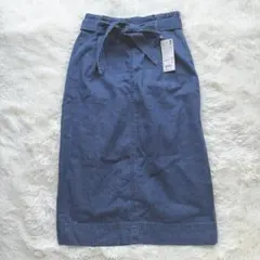 新品タグ付 UNIQLO ユニクロ レディース ハイウェストデニム スカート Lのサムネイル