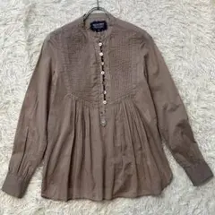 ✨美品✨ ポロラルフローレン コットンバンドカラーシャツ ピンタック 洗えるのサムネイル