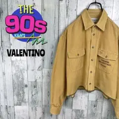 一点物　90's GIANNI VALENTINO クロップドコーディロイシャツのサムネイル