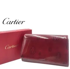 カルティエ　二つ折り財布　財布　レッド　お洒落　ブランド　レディース　エナメルのサムネイル