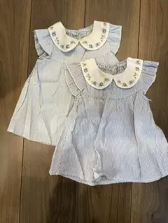 双子　70サイズ　ワンピース　トップス