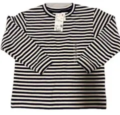 新品★フリースクルーネック　長袖　ユニクロ　UNIQLO ボーダー　120cm