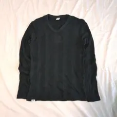 EDWIN ダークグレー Vネックニット M