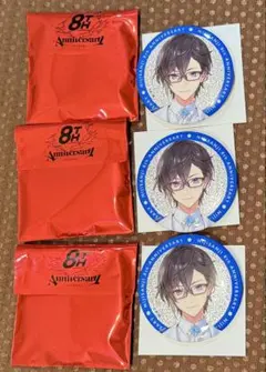 にじさんじ 8th Anniversaryグリッター缶バッジ 四季凪アキラ3点