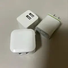 ★ACアダプター★2USB charger★3個SET★