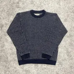 【値下げ】L.L.Bean バーズアイニット 70〜80s ノルウェー製 L