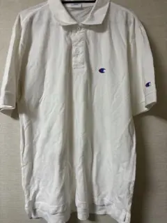 Champion ポロシャツ ホワイト Lサイズ ワンポイントロゴ