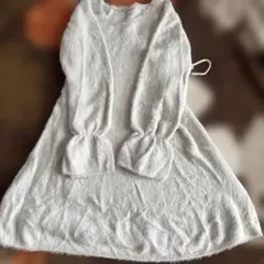 ニットワンピース 長袖 レースアップ 一回使用のみ　膝丈　ナイスクラップ