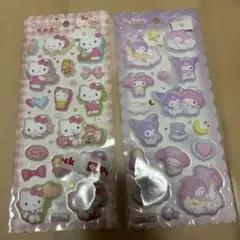 サンリオ　マシュマロシール　ハローキティ　クロミ&マイメロディ　2枚セット