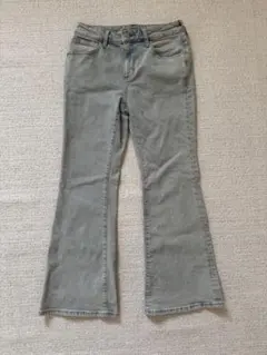 GU スリムフレアジーンズ　丈短め　62Blue 丈短め　Sサイズ