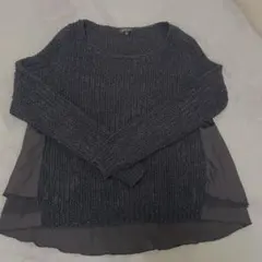 indivi 布帛コンビニットプルオーバー