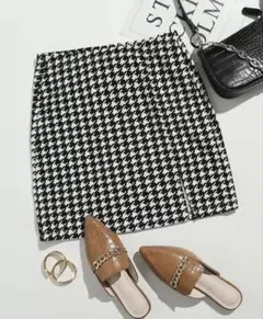 千鳥柄ミニスカート