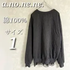 a.no.ne.ne. グッドチュールリバプルオーバー　スウェット　リバーシブル