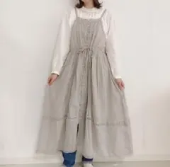 新品タグ付き　サマンサモスモス　グレー キャミワンピース ロング丈