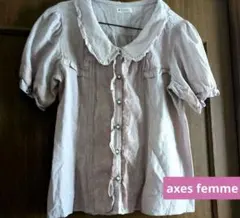 axes femme 半袖ブラウス L