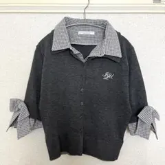 OLIVE des OLIVE 半袖ニット　チェック
