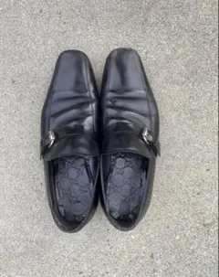 GUCCI グッチ レザーローファー ブラック 25.5cm イタリア製 美品
