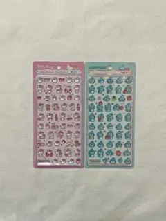 正規品　ボンボンドロップシールミニ　ハローキティ　ハンギョドン２枚セット