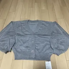 GRL グレー Vネックカーディガン