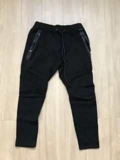 EDWIN F.L.Eブラック ジョガーパンツ ジッパーポケット付き