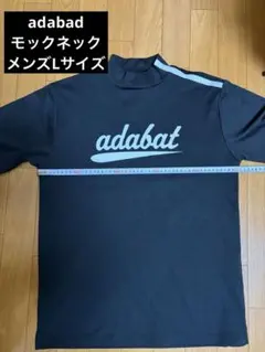 アダバッドadabat メンズ ゴルフウェア モックネックシャツ ブラックのサムネイル