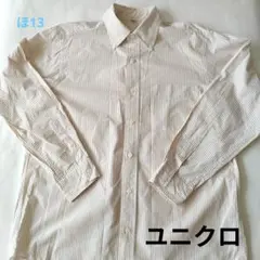 【ユニクロ】メンズ　Lサイズ　ストライプ　ボタンダウンシャツ
