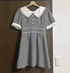 evelyn 千鳥柄ミニワンピース