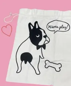 フレンチブルドッグ　フレンチブル　巾着　大きい巾着　旅行　パッキング