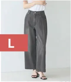 coca デニム9分丈パンツ L ブラックのサムネイル