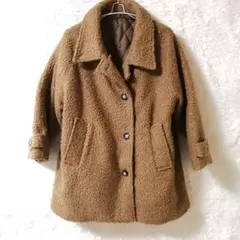 COCA/プードルボアジャケットコート キルティング ᒪサイズ