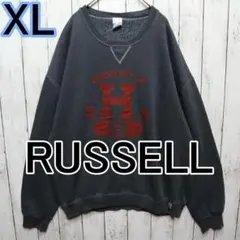 メンズXL【美品】00sメキシコ製ラッセルスウェット黒染00427