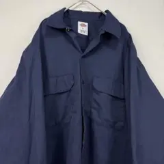 Dickies ディッキーズ ワークシャツ 紺 ネイビー