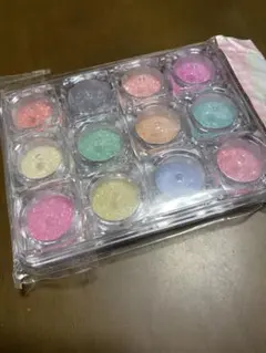 クラッシュシェル淡色系 貝殻 12色セット 微粒子タイプ ケース付