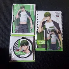 黒子のバスケ くじ ラバスト 缶バッジ&ステッカー クリア・ポストカード 緑間