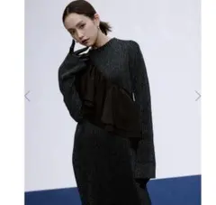 MIREI KIRITANI×AMERI RAFFLESETKNIT DRESS