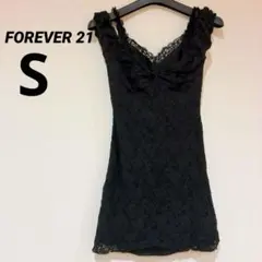 FOREVER 21 【S】レースキャミソール チュニック ブラック かわいい