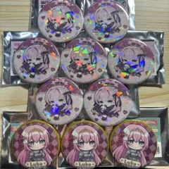 ボカロ　ボーカロイド　巡音ルカ　ホロ　グリッター　缶バッジ　ミニキャラ　10点
