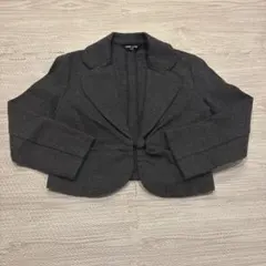 COMME CA ISM グレー ショート丈ジャケット 110A