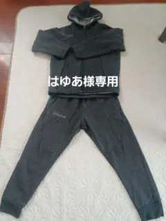 ATHLETA グレー フード付きスウェット上下セット(裏起毛)サイズ150