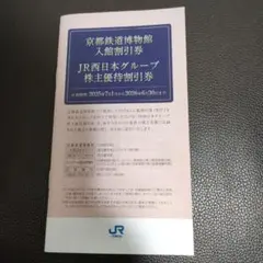JR西日本グループ　株主優待割引券　鉄道博物館、宿泊券、旅行割引券