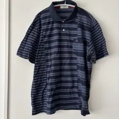 CROCODILE クロコダイル ストライプ ポロシャツ LL