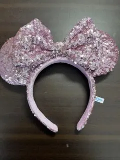 ミニーマウス風スパンコールカチューシャ
