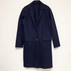 theory セオリー ウール チェスターコート ネイビー P 美品 コート S
