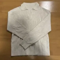 UNIQLO ホワイト長袖ポロシャツ Sサイズ