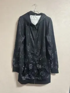 NieR CLOTHING 総柄ジップアップパーカー ブラック Fのサムネイル