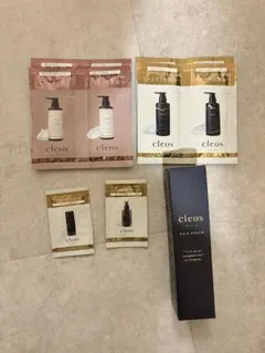 cleos ヘアセラム、シャンプー、トリートメント、サンプルパック