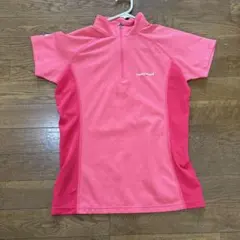 mont-bell ピンク ハーフジップ Tシャツ