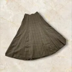 ショコラフィネローブ　フレアスカート　ロング　ブラウン　フリーサイズ