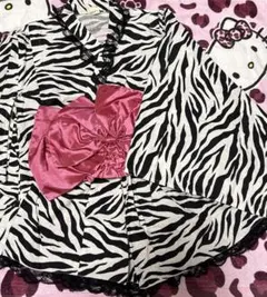 処分前価格‼️ラブボート☆ゼブラ柄☆浴衣ドレス