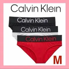 新品Calvin Klein ロゴウエストバンドビキニ ショーツ3枚セット　M